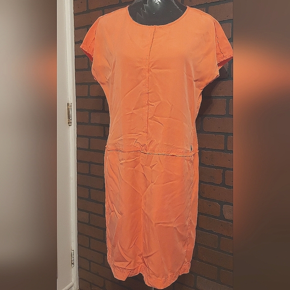 Sandwich Dresses & Skirts - Sandwich Bright Orange Short Sleeves Dress